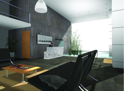 Interior Design & Visualizaion of Residential Building Entrance